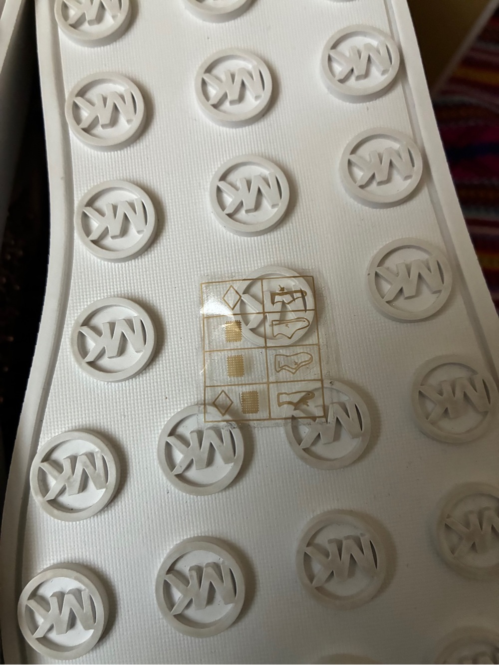 Michael Kors Pink Rose Gold Crystal Platform Sneakers - Picture 5 of 9
